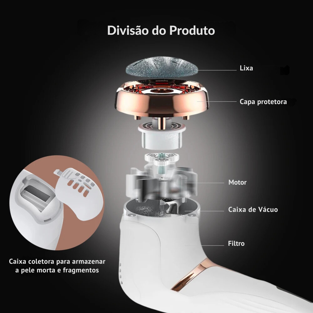 Removedor Elétrico de Calos e Rachaduras OrtoLive